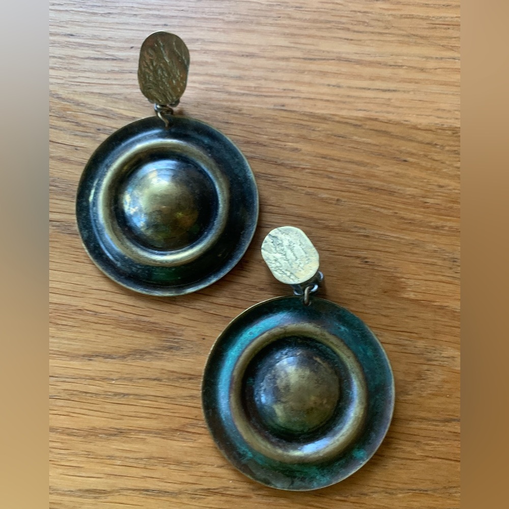 4 / 20$ SALE Vintage Clip On Earrings Brass